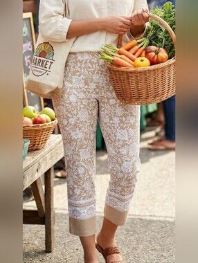 Studio Point Capris Pull On Sz L